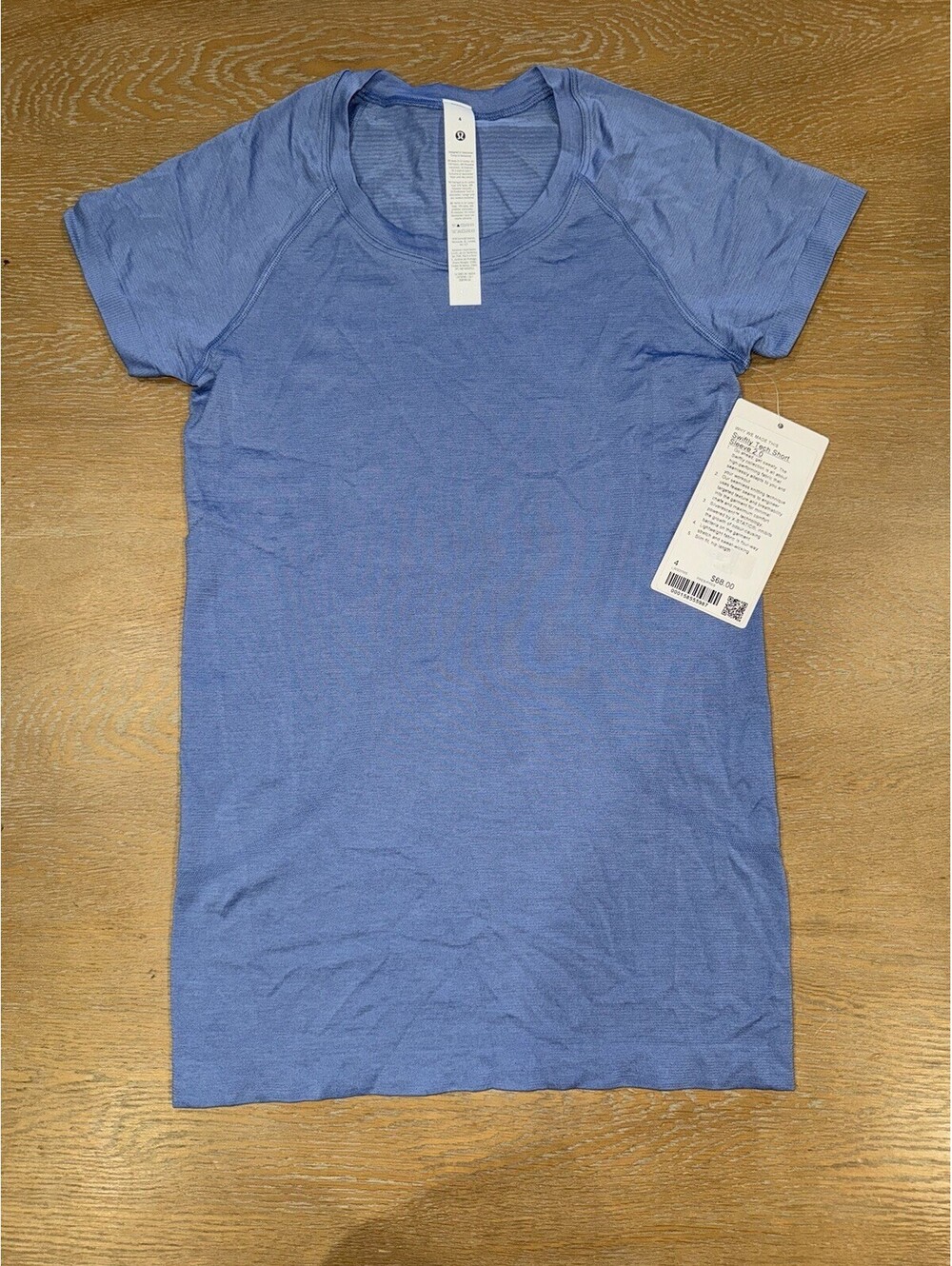Lululemon Swiftly Tech Short-Sleeve Shirt 2.0 *Hip Length SIZE 4 Prep Blue NWT